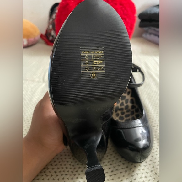 Black vintage / retro style heels - Picture 5 of 7